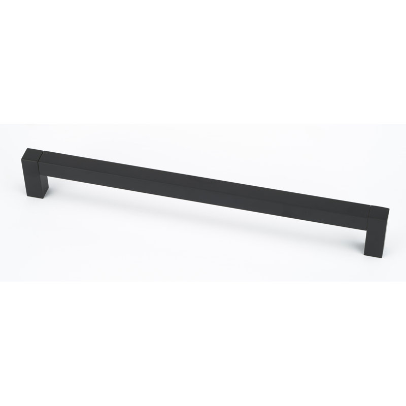 Poignée à tirer carrée, Noir mat, 18"