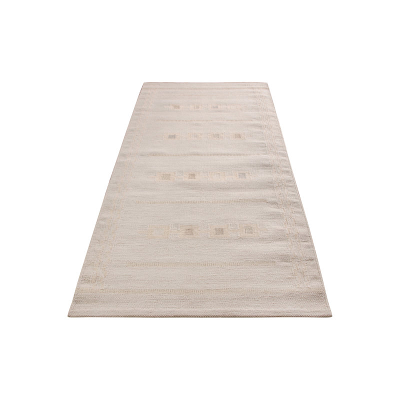 Rug & Kilim’S Scandinavian Rug In Beige Brown Geometric Pattern, Rectangle 10' x 14'