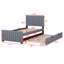Lit plateforme tapissier avec lit gigogne-477070232