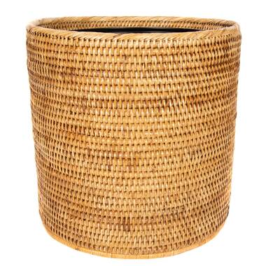 Asherville Rectangular Tapered with Metal Liner 3.5 Gallon Waste Basket Birch Lane Color: White Wash