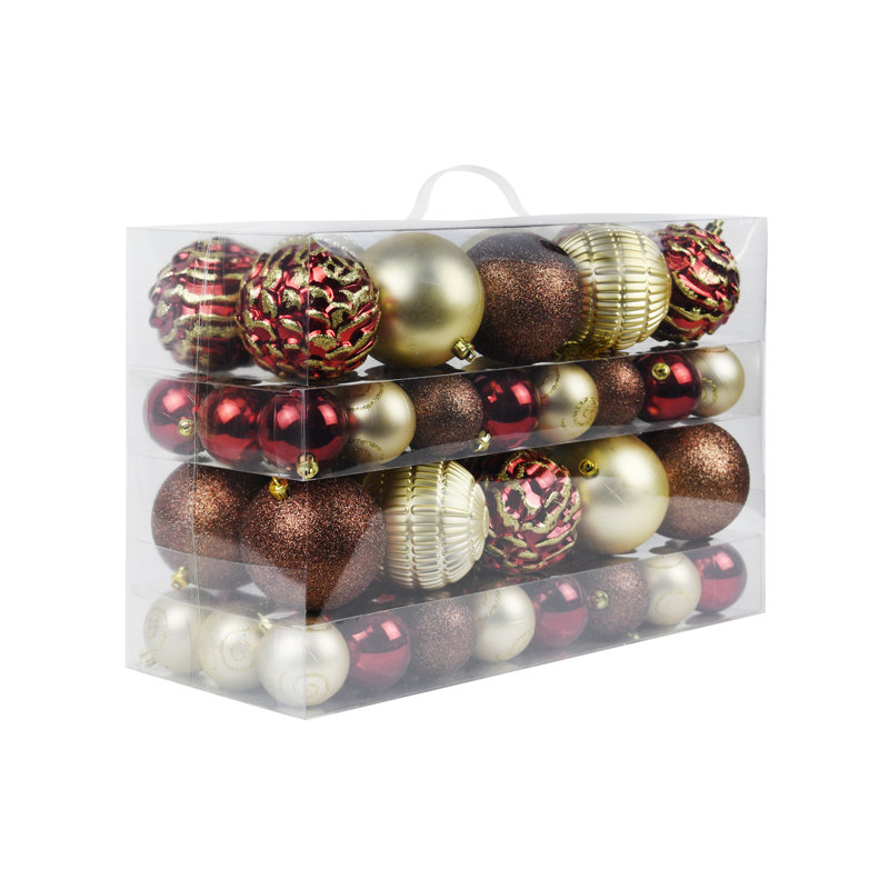 Ensemble d'ornement boule incassable 68 pièces