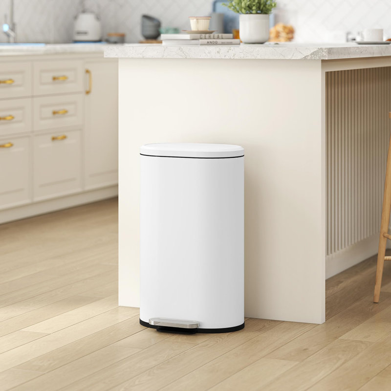 Step On Kitchen Trash Can - 30L, White