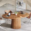Table de conférence 55,11 po en bois ovale pour 6 personnes, table de réunion pour salon