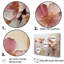 Rose et beige, fleur noire, vague fusion - impressions d'art murales florales-96321080-134141693