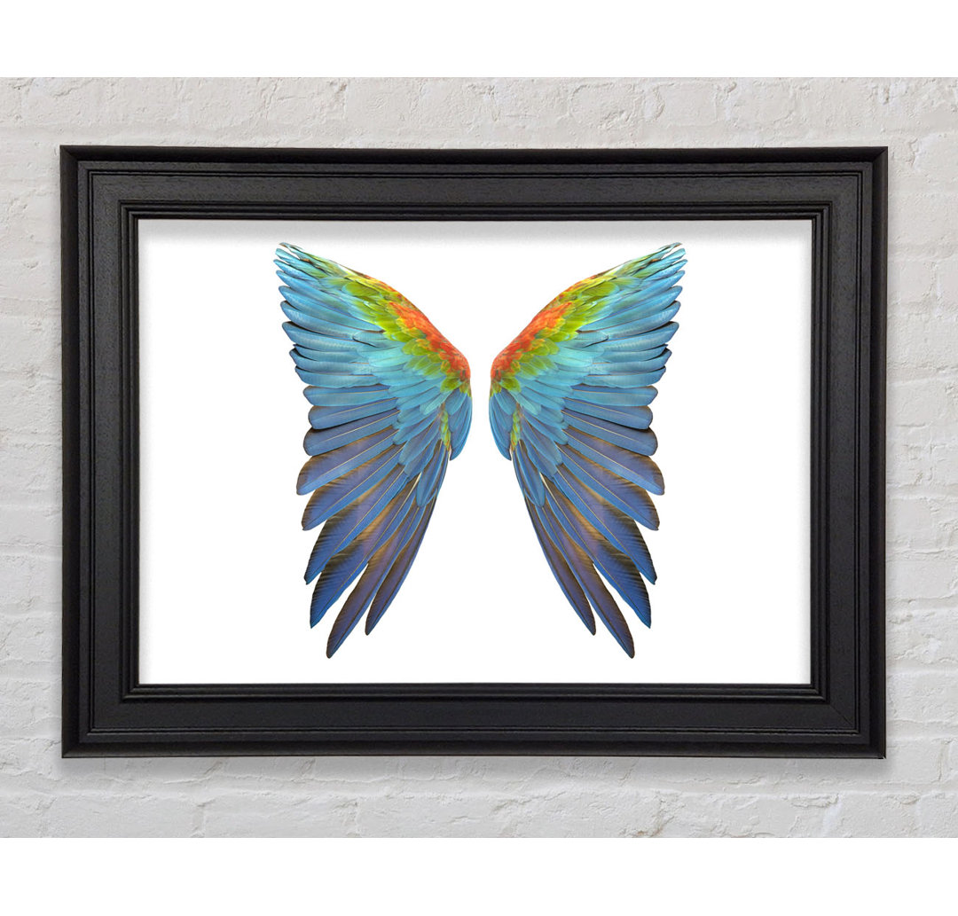 Papagei Vibrant Wings Gerahmter Druck