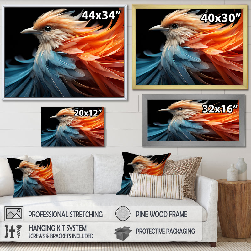 «Ethereal Tones Form Abstract Wingspans I», reproduction d'art sur toile, 16" H x 32" W, Toile tendue