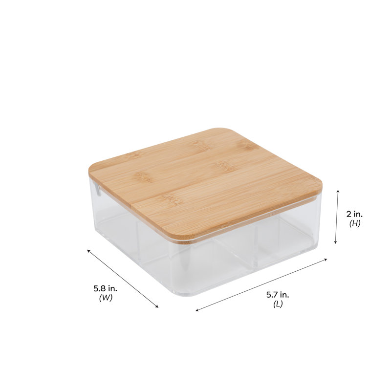 Plastic 3 Compartment Makeup Organizer