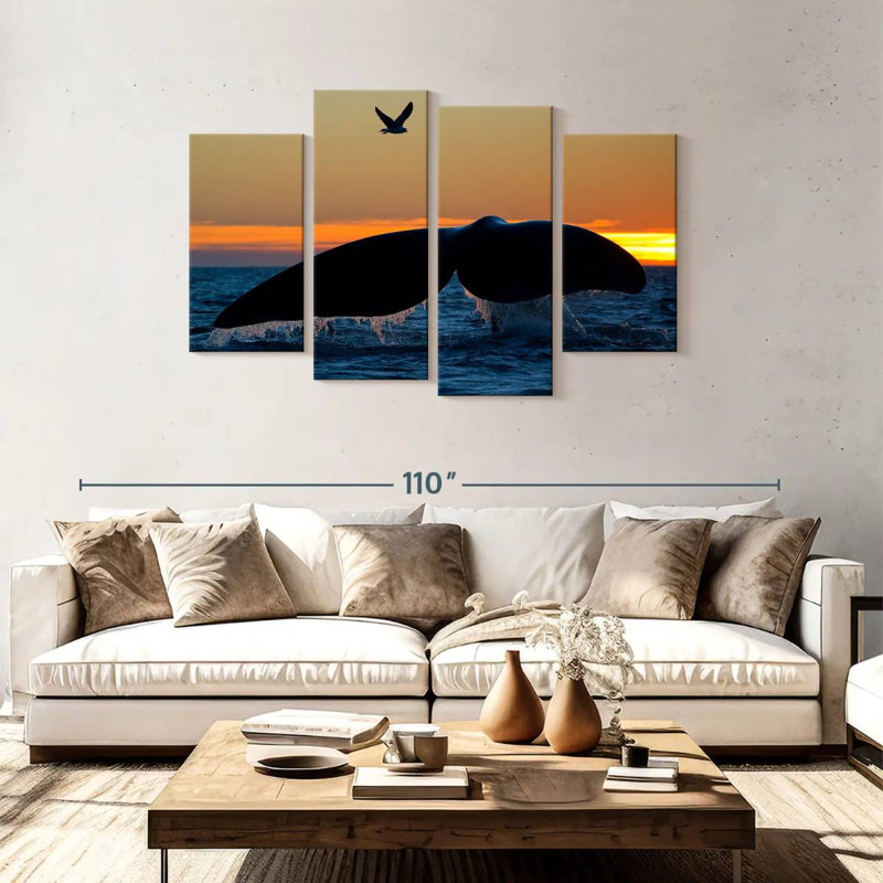 Brampt Whale Tail Sighting, 48" H x 75" W