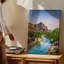 Toile, "A couper le souffle, paysage de canyon au coucher du soleil"-957371749