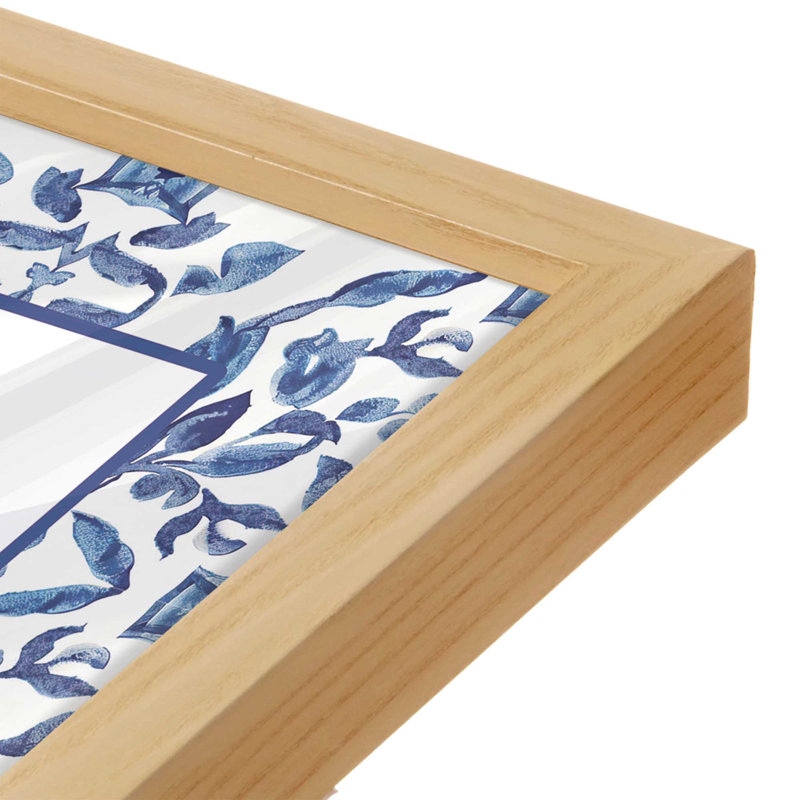 «Trellis Lemon» par Nicole DeCamp, reproduction d'art, L 30 po x H 30 po, Maple, Impression encadrée