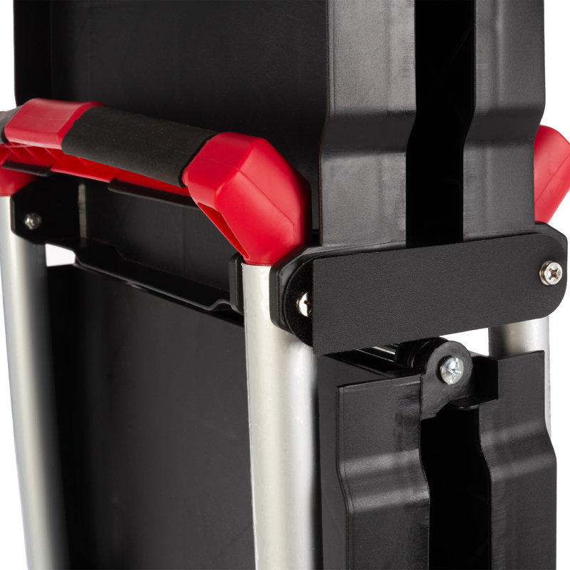 Stalwart Folding Cart with 50lb Capacity Per Shelf - Collapsible Cart with Wheels