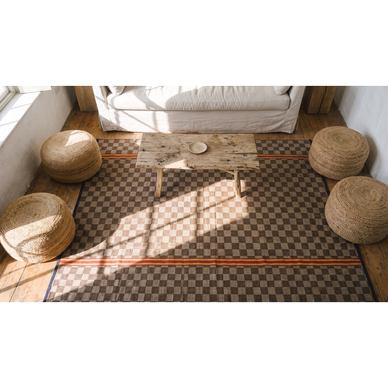 Antique American Rag Rug America Flat Weave