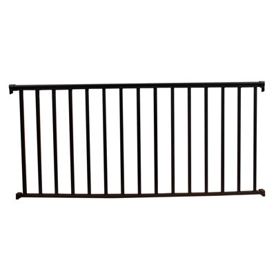 ModVue 8 ft. W x 36 in. H Hammered Black Aluminum Railing Kit