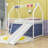 Twin Metal House Loft Bed With Slide And Playful Accessories-193863691