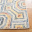 Tapis ivoire / bleu en laine touffeté à la main Deyoung-680013362
