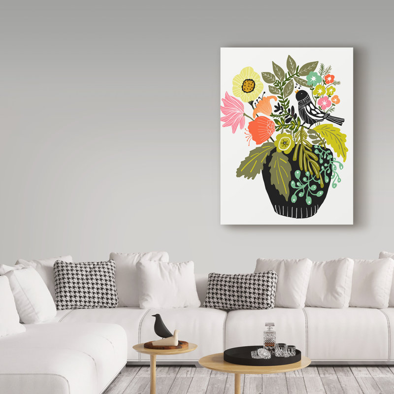 « passion oiseau », reproduction d’impression sur toile tendue, H 32 po x l 24 po x P 2 po