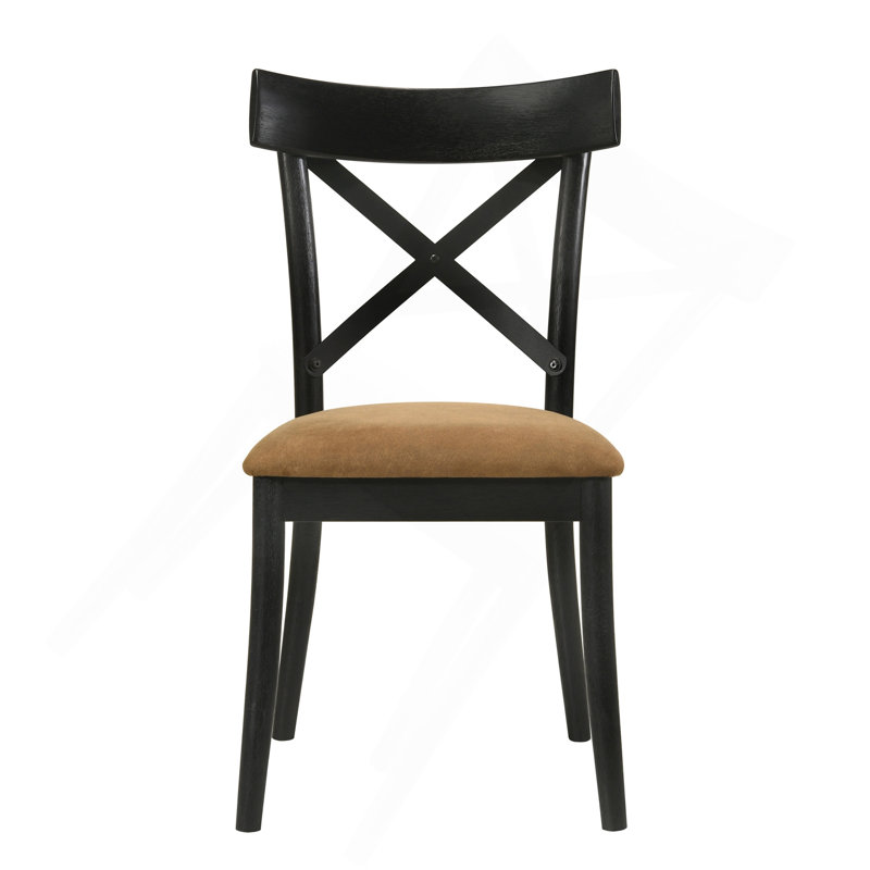Chaise d'appoint brune et noire (ensemble de 2)