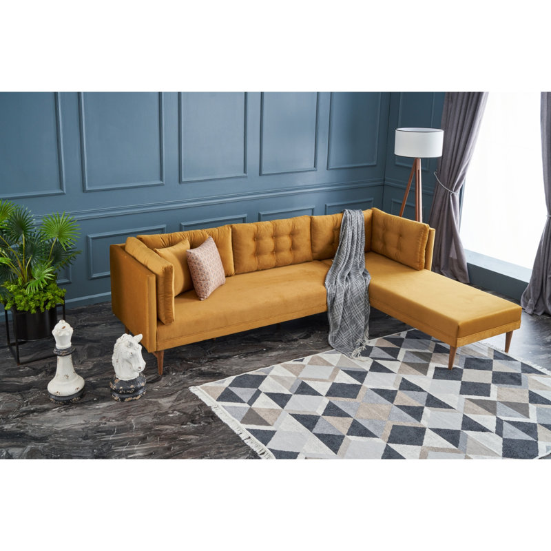 Canapé modulaire Edony, Polyester 100 % doré