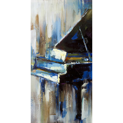 Abstract grand piano - 15.75"x31.50" Desk mat