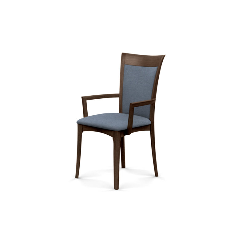Morgan 19.25'' H Upholstered Armchair, Smoke Cherry, Slate (M10245) Fabric