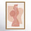 Peach Paper Cut Composition No 1 by The MIUUS STUDIO Framed Canvas Wall Art Print-101125763
