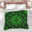 Édredon vert kaléidoscope géométrique-127458880