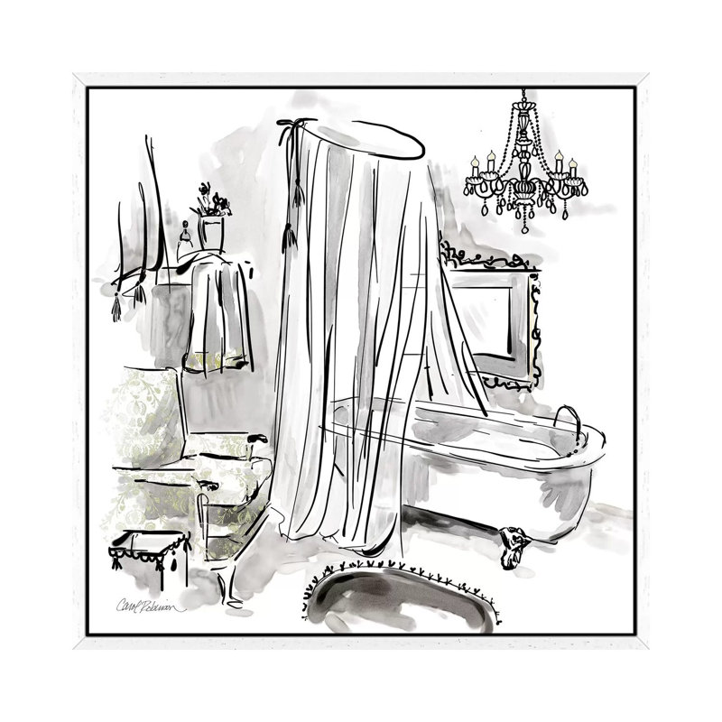 Opulent Bath I by Domonique Brown - Painting on Canvas, 66.04 cm H x 66.04 cm W, White Framed