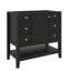 Meuble-lavabo de 36 po sans lavabo, armoire de salle de bain autoportante en bois avec une armoire et trois tiroirs pour la salle de bain