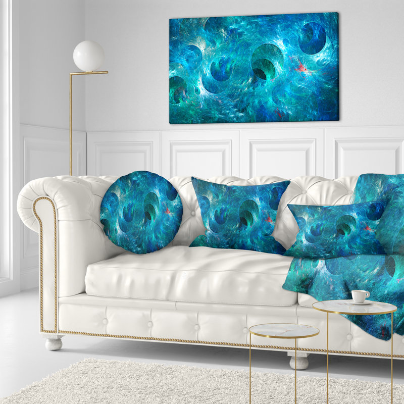 Coussin lombaire à textures fractales circulaires Abstract