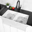 Évier de cuisine à double cuve à tablier frontal avec accessoires L 33 po x l 18 po