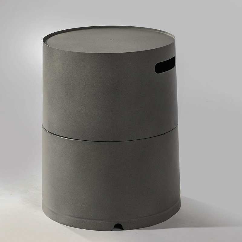 Steel Propane Tank Cover Round Tank Holder Hide-Away Side Table
