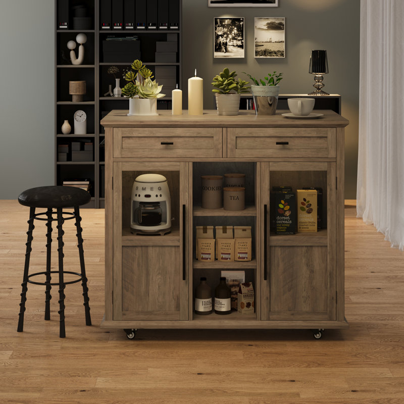 Chariot mobile pour îlot de cuisine avec rallonge rabattable. Armoire de rangement roulante avec tiroirs. Support à épices et porte-serviettes.  Chariot de cuisine en bois sur roulettes pour petite cuisine. Salle à manger. Gris