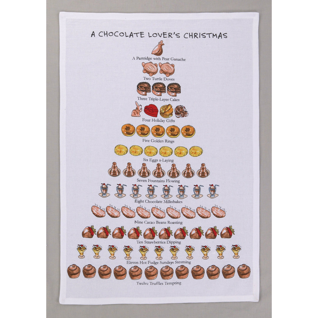 A Chocolate Lover's Christmas Cotton Flour Sack Kitchen Towel The Holiday Aisle®