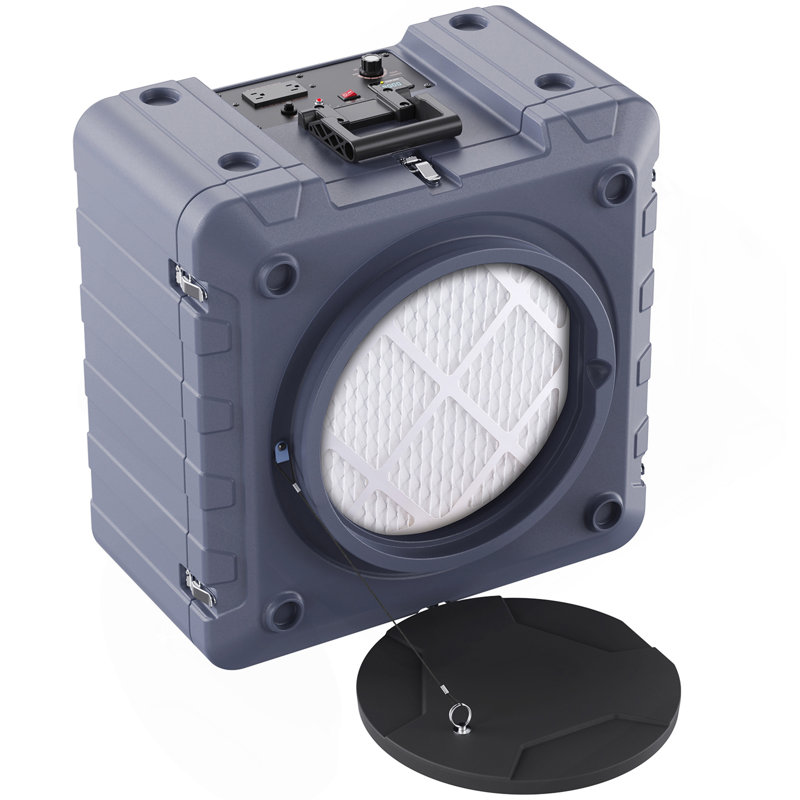 Air Scrubber With 3-Stage Filtration, Stackable Negative Air Machine 550 CFM, Air Cleaner With MERV10, Carbon, H13 HEPA, For Home, Industrial And Commercial Use