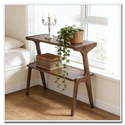 Table de rangement, table de bout compacte, table d'appoint en bois