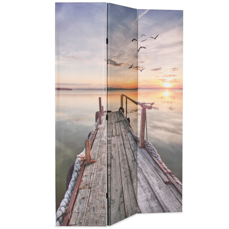 Tyndall 180cm H Folding Room Divider, 180cm H x 120cm W