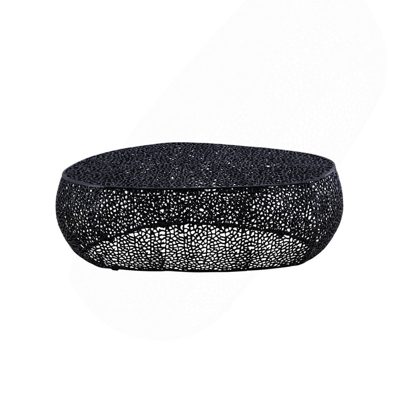 Table basse, ovale noir, Noir