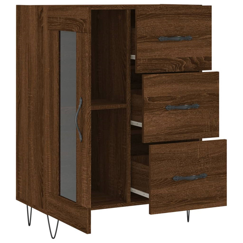 Maykol 69.5 cm W Sideboard, Brown Oak