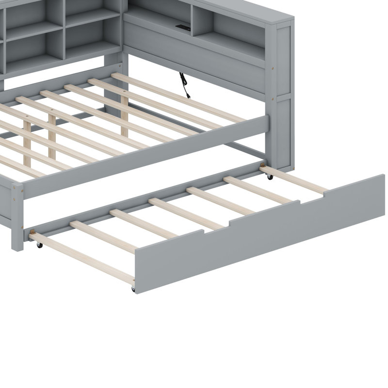 Lacustrine Platform Storage Bed, Gray