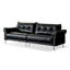 Canapé modulaire noir en similicuir-1954335065