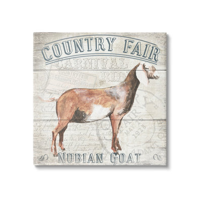 «Country Fair Goat», art mural sur toile par Gail Fraser