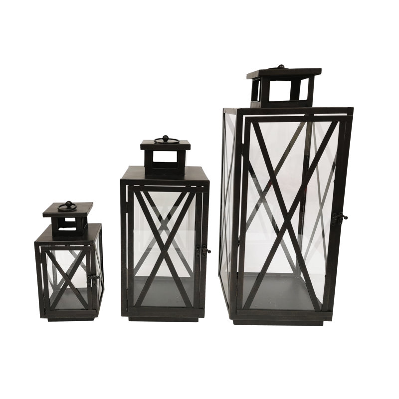 23'' H Glass Tabletop Lantern