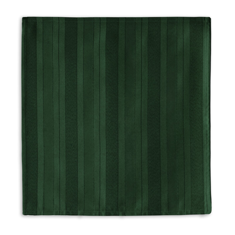 Robyn Striped Jacquard Polyester Square/Rectangle Tablecloth, 84" L x 60" W, Hunter, Rectangular