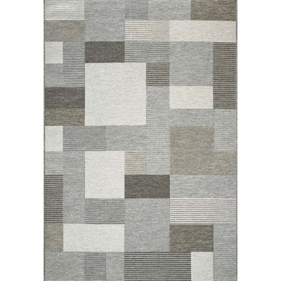 Canberk Geometric Flatweave Indoor / Outdoor Area Rug