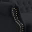 Canapé Chesterfield en velours, canapé capitonné noir pour le salon, design moderne