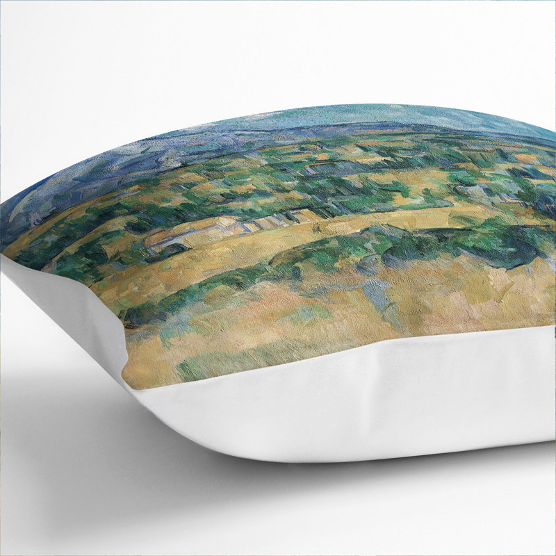 Mont Sainte-Victoire Vol.2 Square Throw Cushion, 40cm H x 40cm W x 15cm D, White