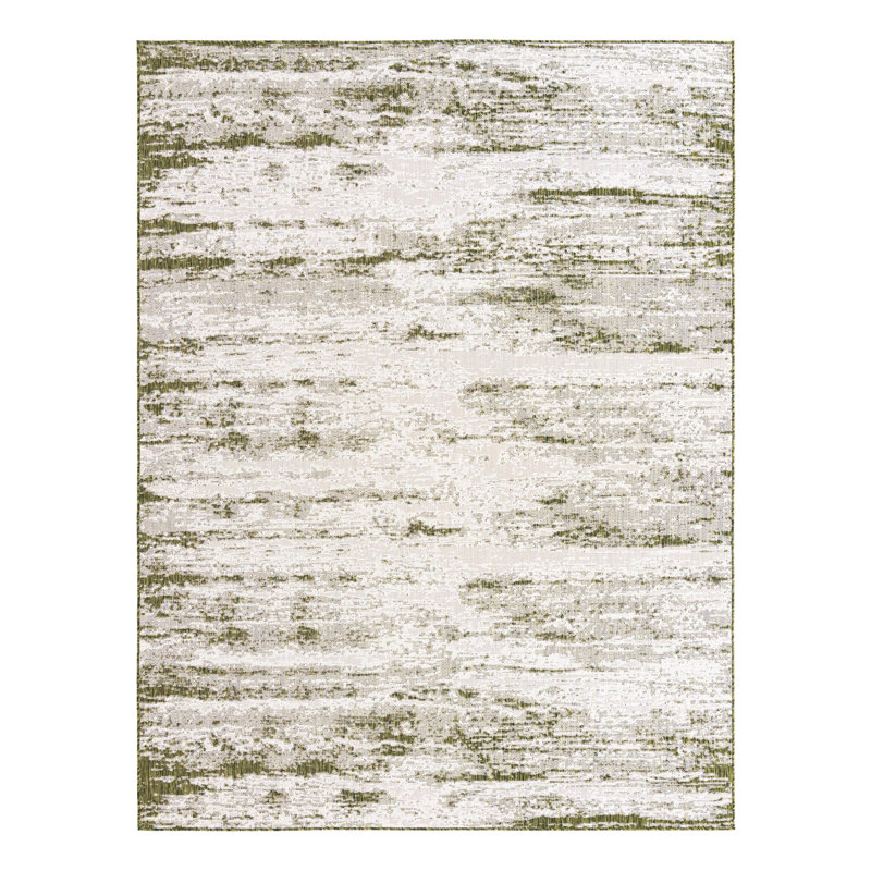 Tapis d'extérieur moderne Green_Unique Loom Cartago, Rectangle 9 pi x 12 pi