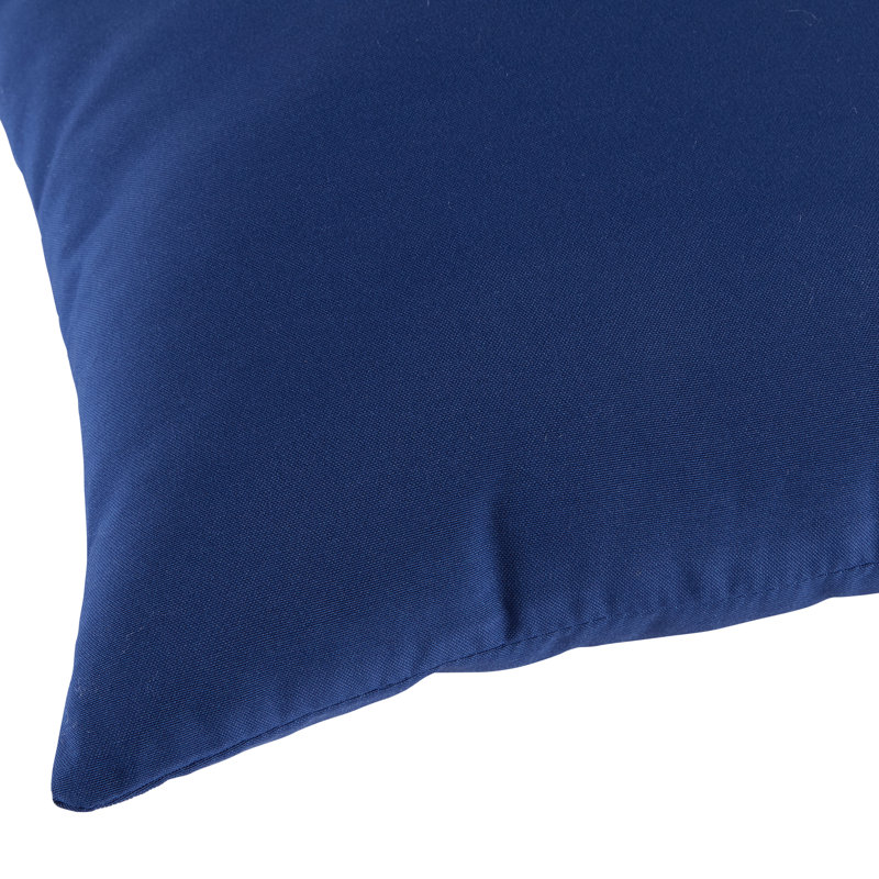 Henrich Indoor/Outdoor Striped Lumbar Pillow, Marine Blue