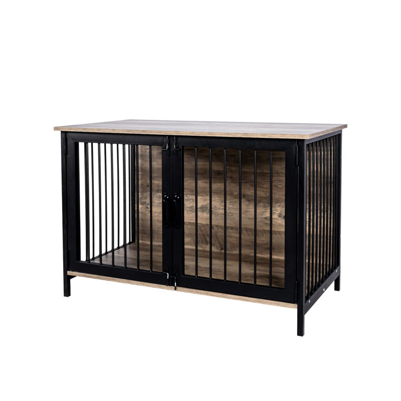 Spacieux chenil d'intérieur en bois pour chien - Cage fonctionnelle pour grands / moyens chiens