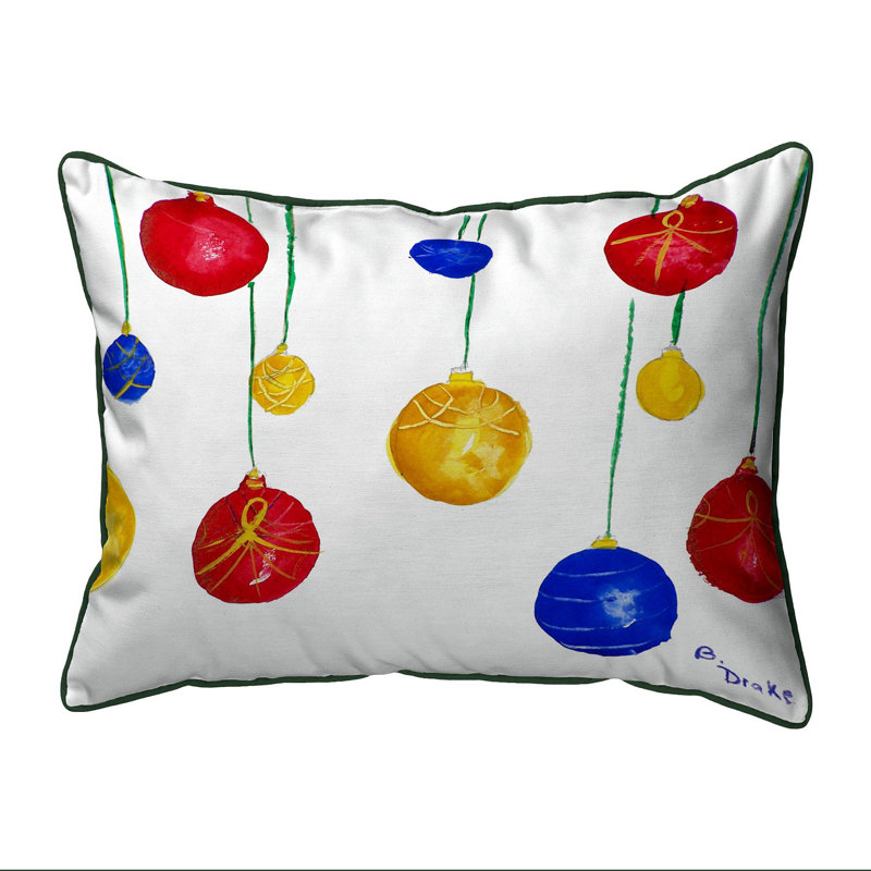 Christmas Outdoor Reversible Throw Pillow, Small